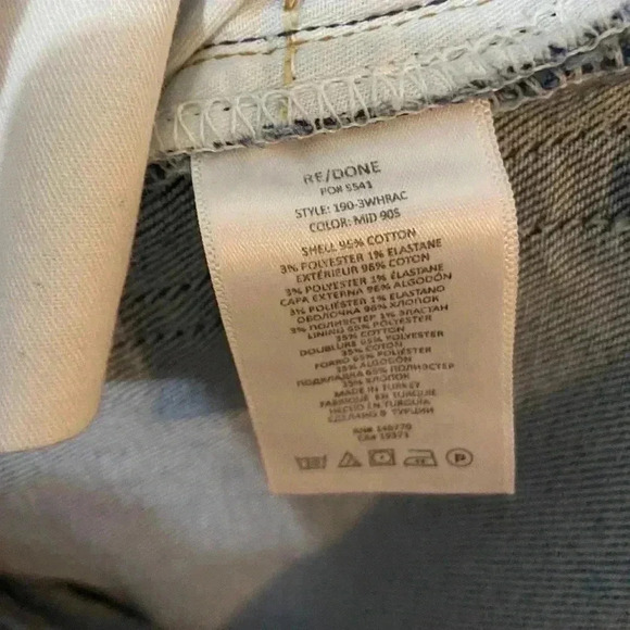 NWT Redone 90s high rise ankle crop Jeans light wash size 27 - Picture 4 of 4